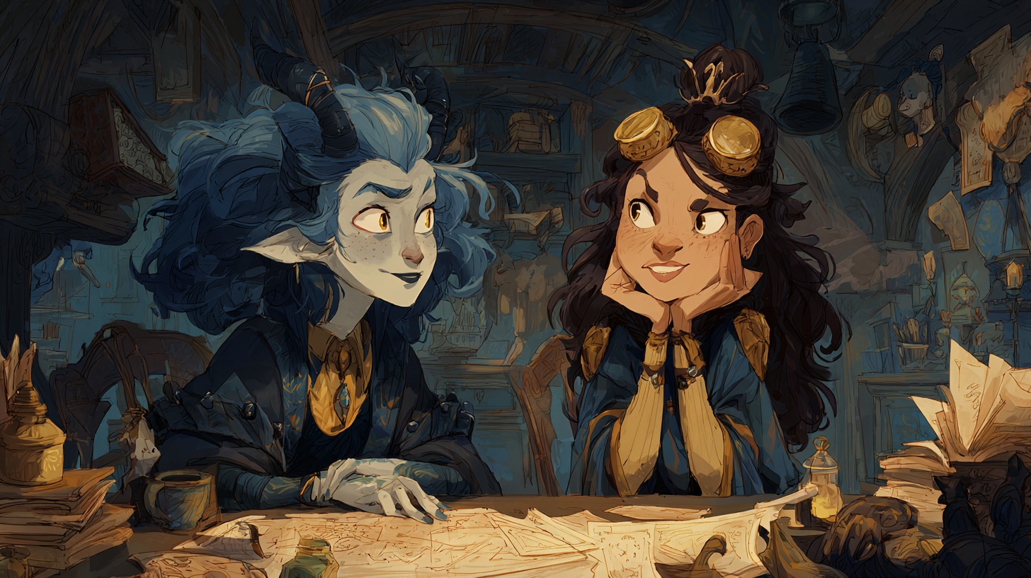 ongoing support two characters having discussion